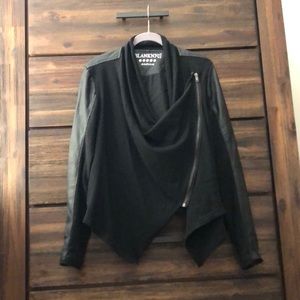 BlankNYC Drapey Leather Jacket - Size M